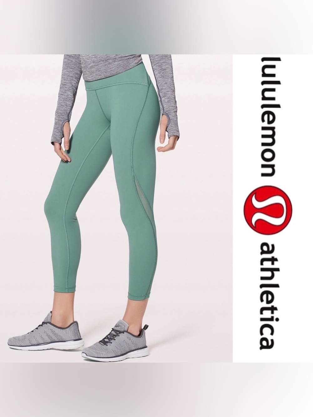 Lululemon Train Times 7/8 Pant Leggings in Celadon Green, Size 6